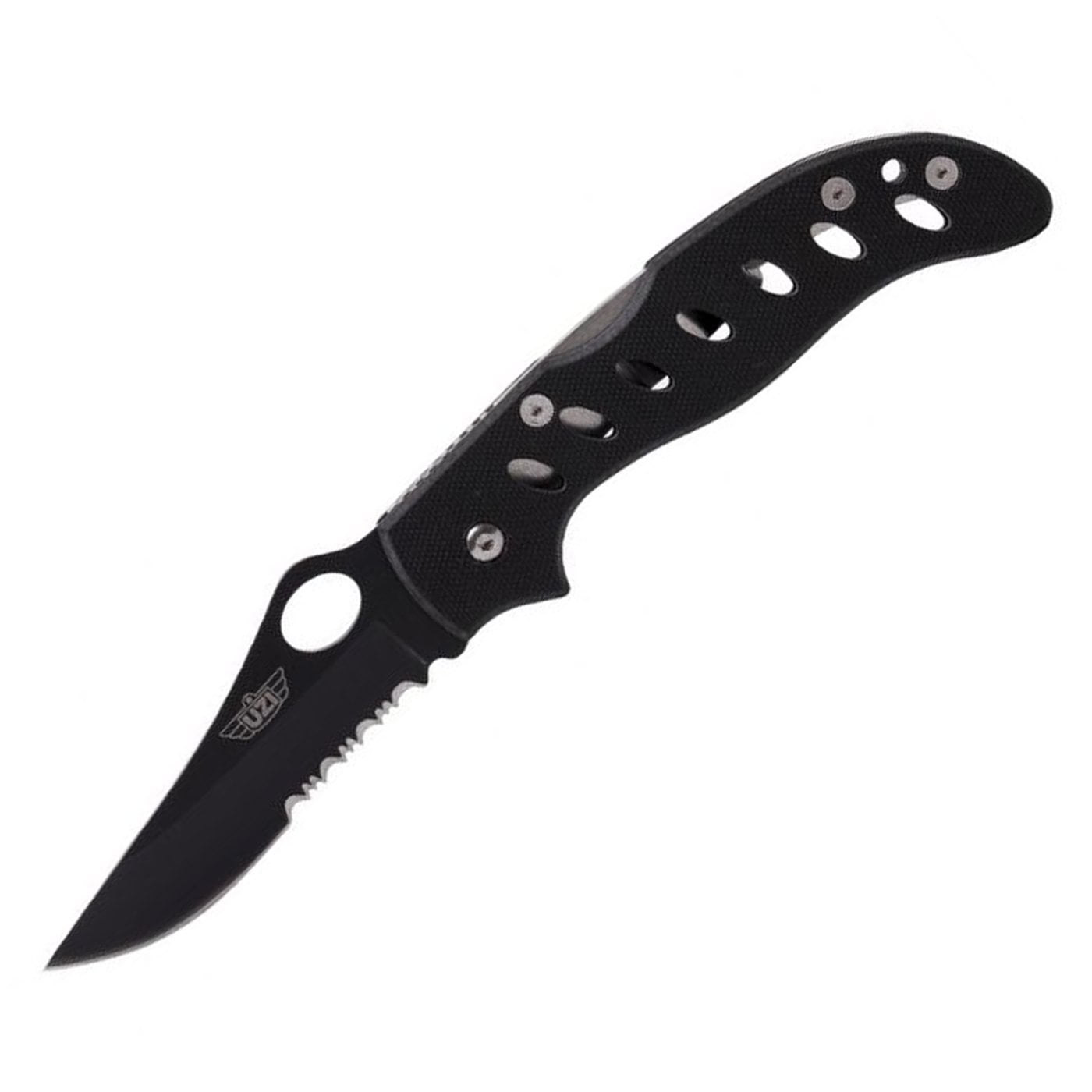 Uzi Enterprise Folding Tactical Knife with Thumb Hole Pull Uzi Enterprise Folding Tactical Knife with Thumb Hole Pull