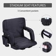 thumbnail image 7 of SPECSTAR Portable Reclining Stadium Seat Chairs for Bleachers with Padded Backrest and Adjustable Armrests, Set of 2, 7 of 7