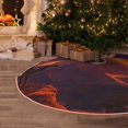 thumbnail image 6 of Daiia Sunset Valley Western Cowboy Drawing Merry Christmas Tree Skirt , Xmas Large Lace-up Tree Skirt, Santa Snowflakes Rustic Home Decorations New Year Party Farmhouse Decor-36", 6 of 7