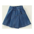 thumbnail image 4 of Spring Fashion Savings AXXD Girl Summer Solid Color Denim Shorts Flowy Skirted Shorts Outfits For 2-7 Years, 4 of 7
