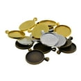 thumbnail image 2 of jifeng 20 Lot Mix Colors Round Pendant Trays Pendant Blanks Cabochon Settings Base for, 2 of 9