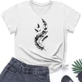 thumbnail image 4 of JURANMO Clearance Cute Tops for Women Summer Crewneck Short Sleeve Tshirts Fashion Graphic Tees Shirt Casual Comfy Blouses 2025 Vacation Outfits White M, 4 of 5