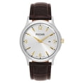 thumbnail image 2 of PH9073 Men's Traditional Silver Dial Brown Leather Strap Date Watch, 2 of 2