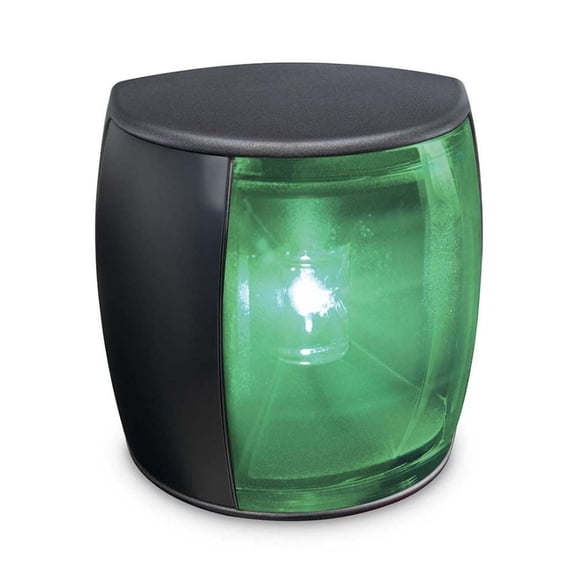 Hella Marine Lights Navigation Light 017.461-001 NaviLED PRO; Starboard Light; Less Than 2 Watt Power Consumption; 2 Nautical Miles Visible Distance; IP67 Protection; LED Bulb; Green Lens; Black