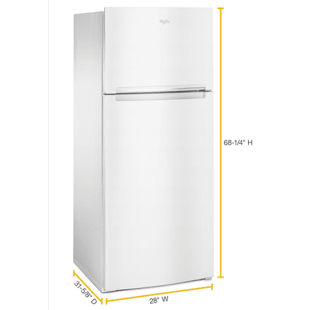 Whirlpool - 17.7 Cu. Ft. Top-Freezer Refrigerator - White