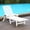White, variant on CARZZI LIFE Lounge Chair Outdoor, Oversized Chaise Lounge Chair with 5 Positions, HDPE, Patio Lounge Chair with Wheels & Cup Holder for Pool, Deck, Poolside, White