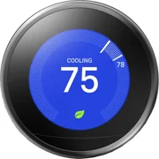 Restored Google Nest 3rd Gen Learning Smart Wi-Fi App Control Thermostat - Mirror Black (Refurbished)