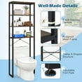 thumbnail image 5 of Topbuy Over The Toilet Storage 4-Tier Industrial Over-the-Toilet Space Saver Storage Rack w/ Adjustable Feet & Anti-Toppling Devices, 5 of 7