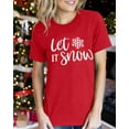 thumbnail image 4 of Christmas Shirts for Women Let It Snow Shirt Xmas Holiday Tshirt Cute Snowflake Print Tees Tops, 4 of 7