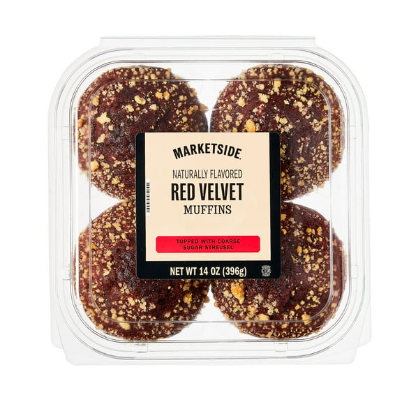 Marketside Red Velvet Regular Muffin, 14 oz, 4 Count