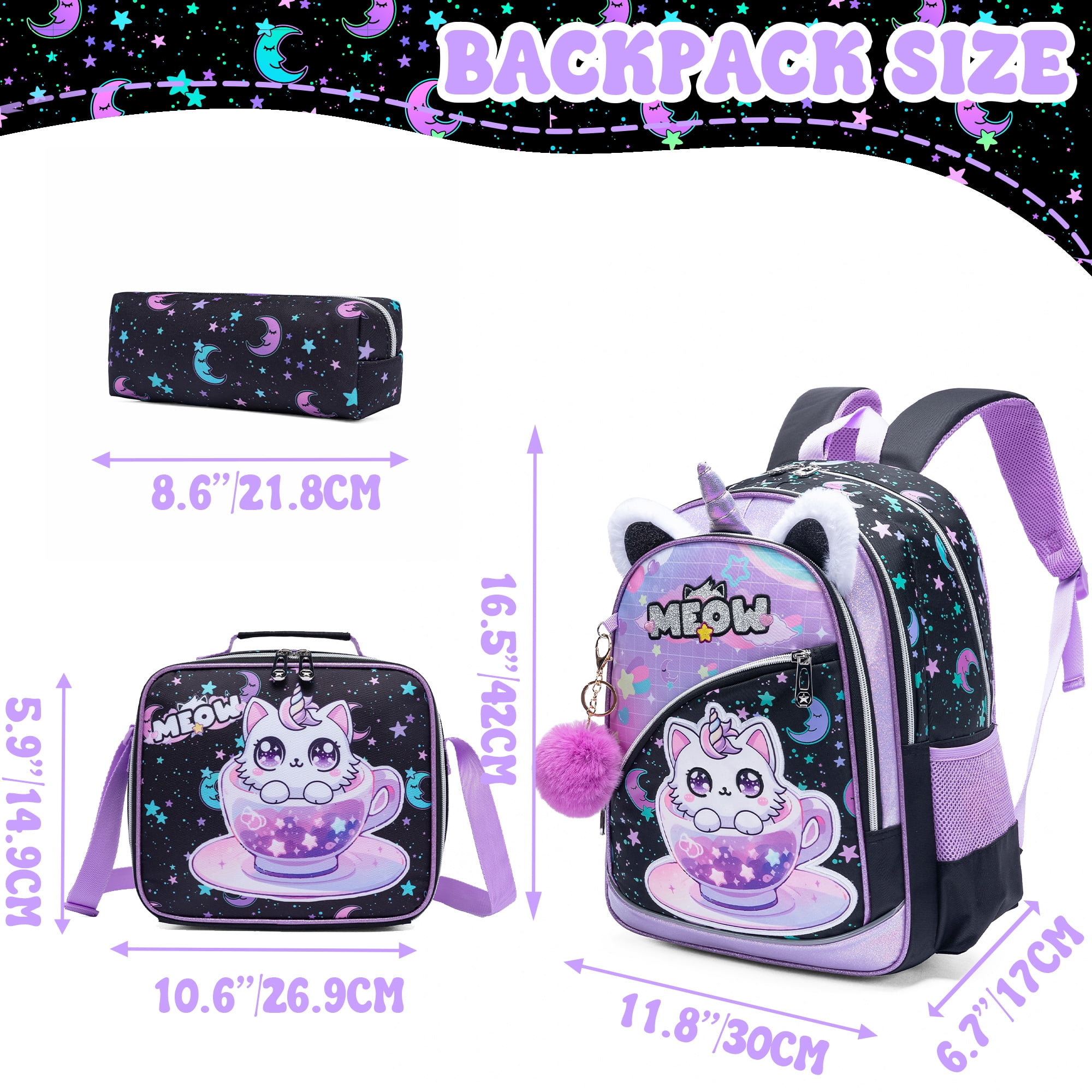Kids Carry on Luggage Sets for Girls Suitcases with Wheels Travel Pillow Airline Approved 16 Inch