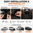 thumbnail image 7 of NIUTA® Dog Car Seat Cover for Back Seat, Waterproof 600D Heavy Duty Dog Hammock with Side Flaps & Door Protection, Nonslip Pet Seat Cover for Cars SUV Truck, Scratch Proof Back Seat Protector for Dog, 7 of 7