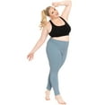 thumbnail image 2 of Stretch Is Comfort Women's Cotton Full Length Leggings Slate Blue 3X, 2 of 7
