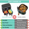 thumbnail image 4 of Ninja Air Fryer Liners for Ninja/Tower Dual Air Fryer | 2 Pack Mint & Red Silicone Air Fryer Liner | Reusable Air Fryer Silicone Liner for Ninja Air Fryer for Cooking, 4 of 5
