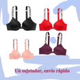 thumbnail image 2 of Victoria's Secret Logo Pechos Grandes Cómodas Correas De Hombro Sin Costuras Reunidos Diamantes De Imitación Ropa Interior Secreta De Victoria Gao Jiahui unisex, 2 of 2