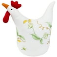 thumbnail image 2 of Northlight 12" White, Soft Green, and Yellow Floral Rooster Chicken Spring Decoration, 2 of 6