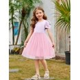 thumbnail image 3 of Vestido Arshiner para niña pequeña, diseño de sirena, color rosa, talla 6, 3 of 5