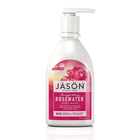 JASON Invigorating Body Wash, Rosewater, 30 fl oz