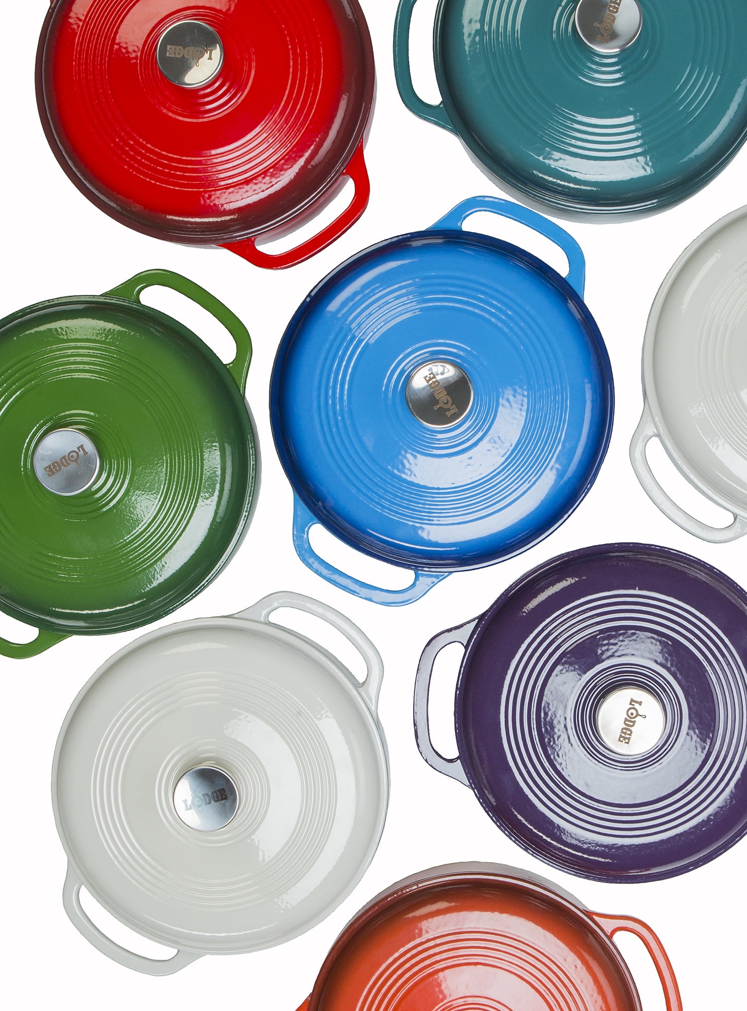 Waste different Hilarious Lodge 6 Quart Enameled Cast Iron Dutch Ovens in Assorted Colors -  Walmart.com