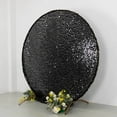 thumbnail image 4 of Efavormart Sparkly Black Big Payette Sequin Backdrop Stand Cover for Round Wedding Arch - 7.5ft, 4 of 5
