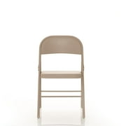 Mainstays All-Steel Metal Folding Chair, Beige, 4 Pack
