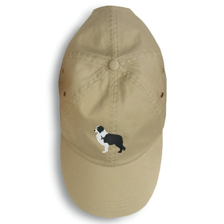 Collie Embroidered Fleece - Black Border Collie Embroidered Baseball Cap BB3423BU-156