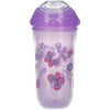 Nuby No-Spill Insulated Cool Sipper, 9 Ounce Pack of 1 Purple, Butterflies