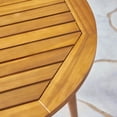 thumbnail image 5 of Gabriella Outdoor 3 Piece Wood and Wicker Bistro Set with Cushions, Teak, Multi Brown, Beige, 5 of 7