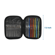 Hello Hobby Master Crochet Hooks with Carrying Case, Sizes D-K and 00-14, 25-Piece Set