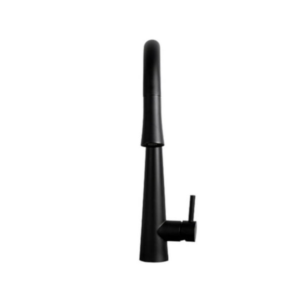 Llave mezcladora monomando grifo cocina Tecnolam TEC149NEGRO INOX negro mate