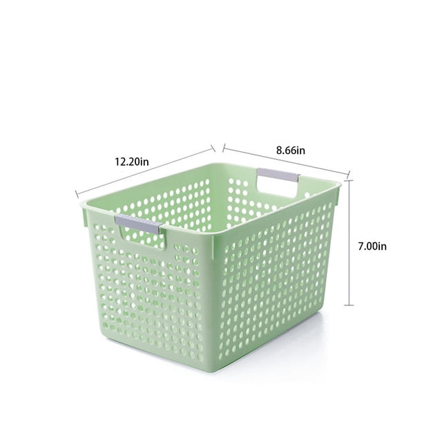 Cesta de lavandería de plástico Infidev con asas, gran capacidad para familias y dormitorios, diseño ventilado para una mejor circulación del aire, ideal para juguetes y deportes.
