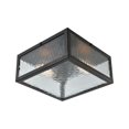 thumbnail image 1 of Placid 2 Light Flush In Oil Rubbed Bronze With Clear Ripple Glass, 1 of 2