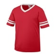 thumbnail image 2 of Augusta Sportswear Boys' Standard Youth Sleeve Stripe Jersey, Red/White, Large, 2 of 3