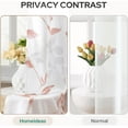 thumbnail image 3 of Non-See-Through Light Grey and White Privacy Sheer Curtains 52 X 63 Inch Length 2 Panels, Leaf Floral Printed Light Filtering Semi Sheer Window Curtains Drapes for Bedroom Living Room, 3 of 8