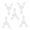thumbnail image 1 of Automotive Vacuum Tubing Connector, 1/8" Car Y Shaped 3 Way Vacuum Line Fittings Plastic Translucent, 5 Pcs, 1 of 7