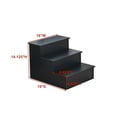thumbnail image 3 of Stutler Contemporary Three Step Bedroom Step Stool, Black Wood, 3 of 3
