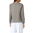 thumbnail image 3 of INSPIRE CHIC Women's Satin Blouses Casual Pleated Long Sleeve Shirts Dressy Office Work Shirt XS Grey, 3 of 6