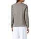 thumbnail image 3 of BLUSAS DE SATÉN PARA MUJER INSPIRADAS CHIC, CAMISAS DE MANGA LARGA PLISADAS CASUAL, CAMISA ELEGANTE PARA OFICINA EN GRIS, 3 of 6