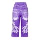 thumbnail image 5 of Pantalones Capris de Yoga para mujer, pantalones vaqueros con estampado de encaje de talla grande a la moda, pantalones de mallas informales con cintura elástica y empalme Odeerbi ODB-2, 5 of 8
