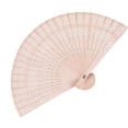 thumbnail image 5 of Mosey 8-Inch Sandalwood Folding Fan Chinese Style Hollow Ribs Catwalks Dance Performance Photo Props Portable Summer Wooden Hand Held Fan Party Supplies Gift, 5 of 8