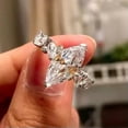 thumbnail image 2 of Charm Women Gifts Engagement Party 925 Silver Rings Cubic Zircon Jewelry Sz 6-10, 2 of 6