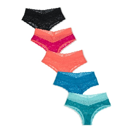 

No Boundaries Women s Lace Cheeky Panties 5-Pack