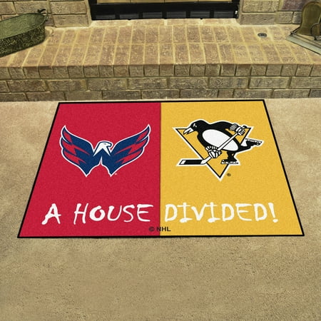 Fanmats Nhl Washington Capitals Pittsburgh Penguins House Divided