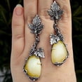 thumbnail image 1 of Nvzi Pendientes colgantes de estilo retro, nuevos y únicos, joyería étnica bohemia vintage (amarillo), 1 of 1
