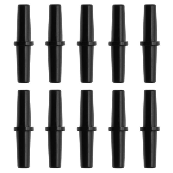 Unique Bargains Plastic Hose Barb Fittings, 3/16" Stright Barb Connector Plastic Black, 10 Pcs
