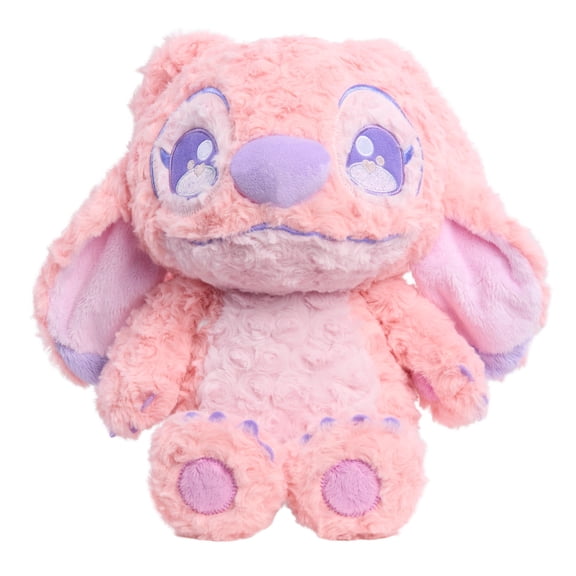 Disney Stitch 14-inch Feeling Rosy Large Angel Plush Toy, Soft Plush with Rosette Fabric, Ages 3
