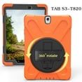 thumbnail image 5 of XYX Case for Samsung Galaxy Tab S3 9.7 inch SM-T820/SM-T825 with 360 Degree Rotating, Hand Strap, Shoulder Strap, Orange, 5 of 7