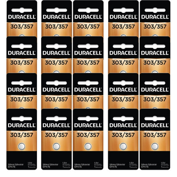 50 Duracell 357 303 A76 PX76 SR44W/SW LR44 AG13 Silver Oxide Battery