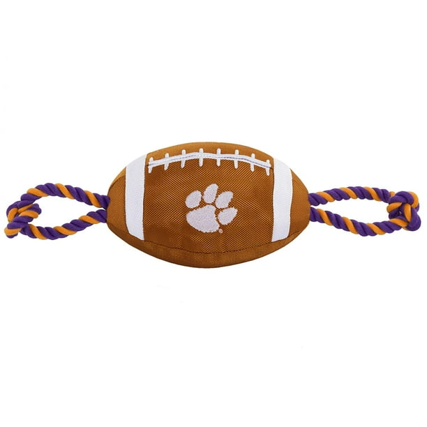 Pets First NCAA Clemson Tigers Strong, Durable, Chewable Football Dog