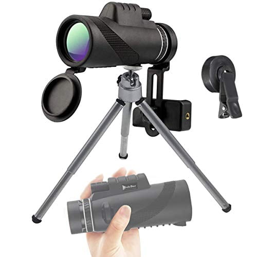 with Smartphone Tripod & Mount Adapter IPX7 Waterproof & Eco-Friendly Materials for Target Shooting,Bird Watching,Wildlife Scenery,Camping,Hunting YAMASU Monocular Telescopes-50x60 HD BAK4 Prism FMC
